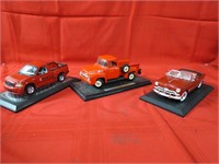 (3)Diecast Trucks & cars. Ford & others.