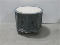26"x 21" Vtg Marble Topped End Table