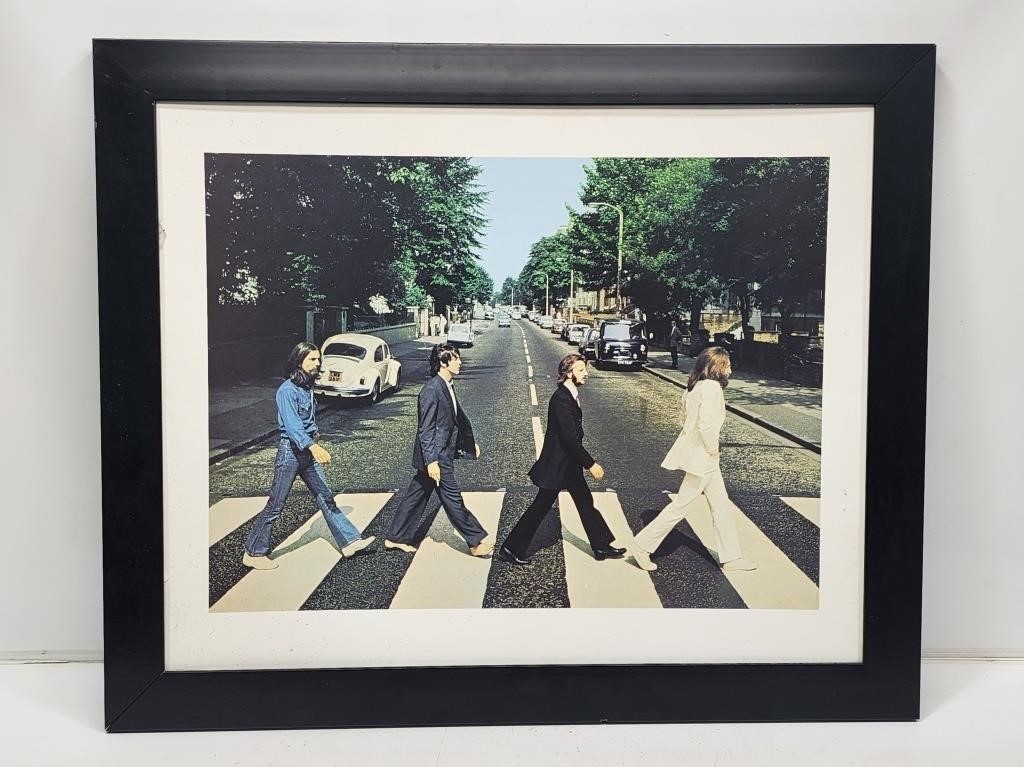 Framed Beatles "Abbey Road" Print
