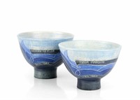 Pair of Theo & Susan Harlander pottery bowls
