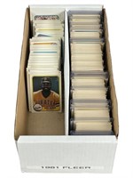 Box of 1981 Fleer Baseball Trading Cards