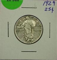 1929 Standing Liberty Quarter VF Cleaned