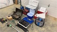 Camping Lot, Barbecue / Grill, Coolers