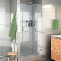 26"3/8" x 773/4" Hinged Frameless Shower Door