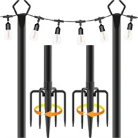 Aulimhti 10Ft Metal Poles with Fork for Outdoor St