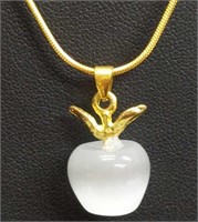 24" necklace with Apple pendant