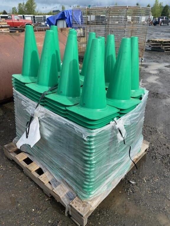 Green Caution Cones,250 pcs approx,18" H ea