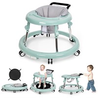 Foldable Baby Walker  9 Heights  Green