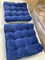 Floor cushions/ pillows. Set of 2, blue 22x22x4