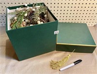 GREEN BOX AND CONTENTS