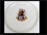 PORCELAIN INDIAN PORTRAIT HOT PLATE