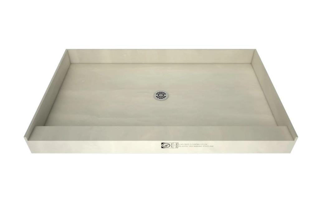 Redi Base® Single Curb Shower Pan With Center