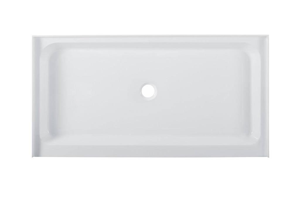 Voltaire 60 in. x 32 in. Acrylic Single-Threshold