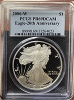 2006-W American Silver Eagle PCGS (PR69DCAM)