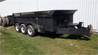 14x7 Dump trailer, triple axle w/ramps