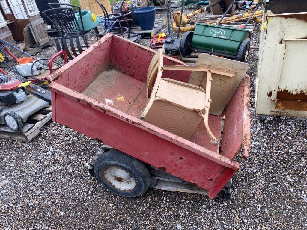 Red Lawn Cart Desk