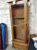 Gun cabinet, locked no key,  25 x 11 x 66