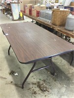 60 x 30 folding table.  Shipping not available on