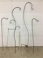 5 Large metal shepherds hooks.  Not available for