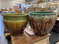 (2) Art Pottery Planters