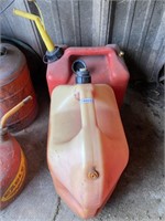 2 5-gallon plastic gas cans