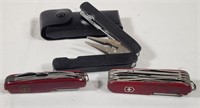 Pair of Swiss Army Knives and Multi Tool