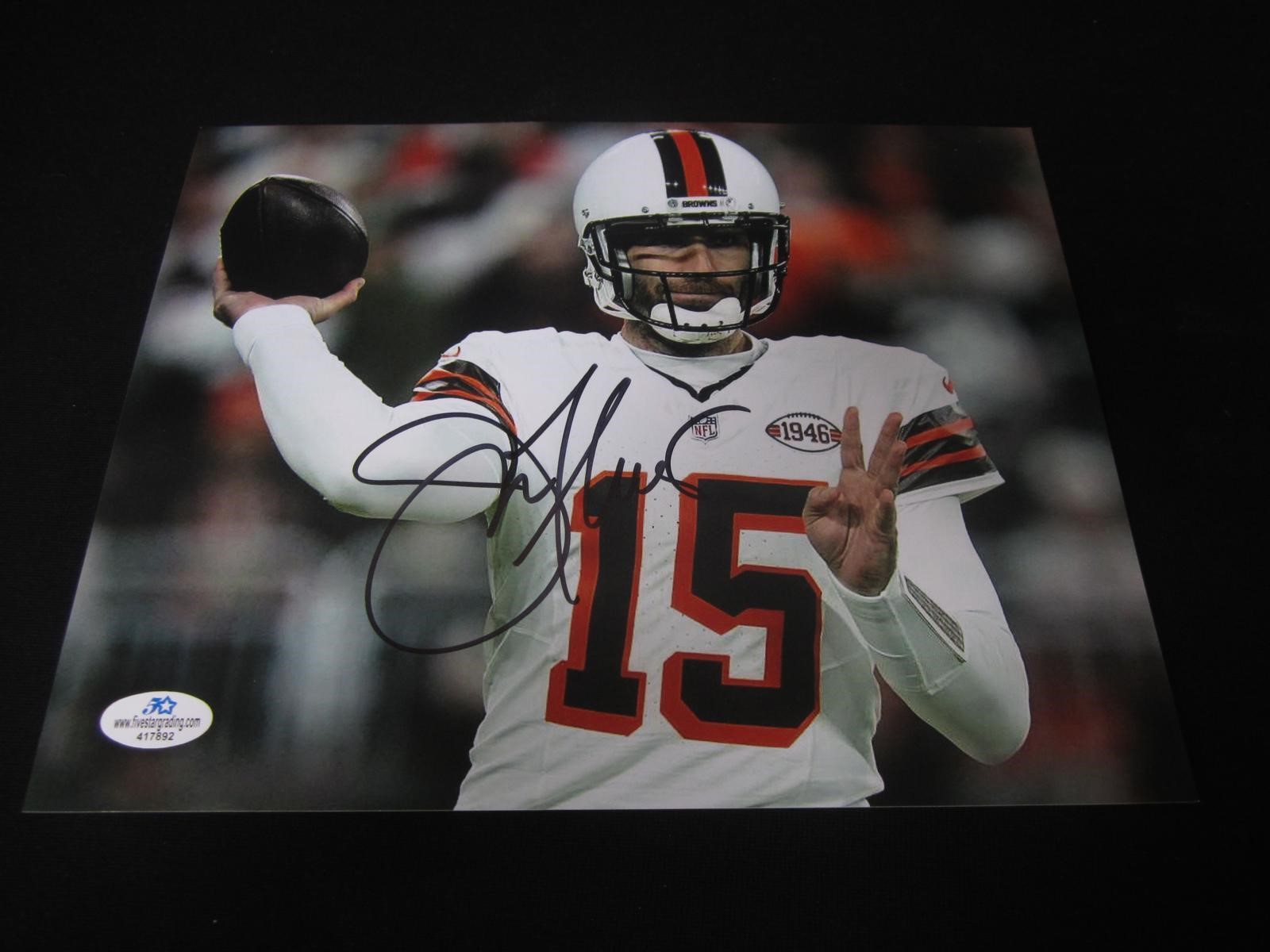 BROWNS JOE FLACCO SIGNED 8X10 PHOTO COA