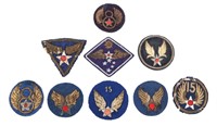 WWII USAAF THEATER MADE BULLION PATCH LOT OF 9