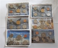 Canadian Uncirculated Coins 1973, 1983, 1987,