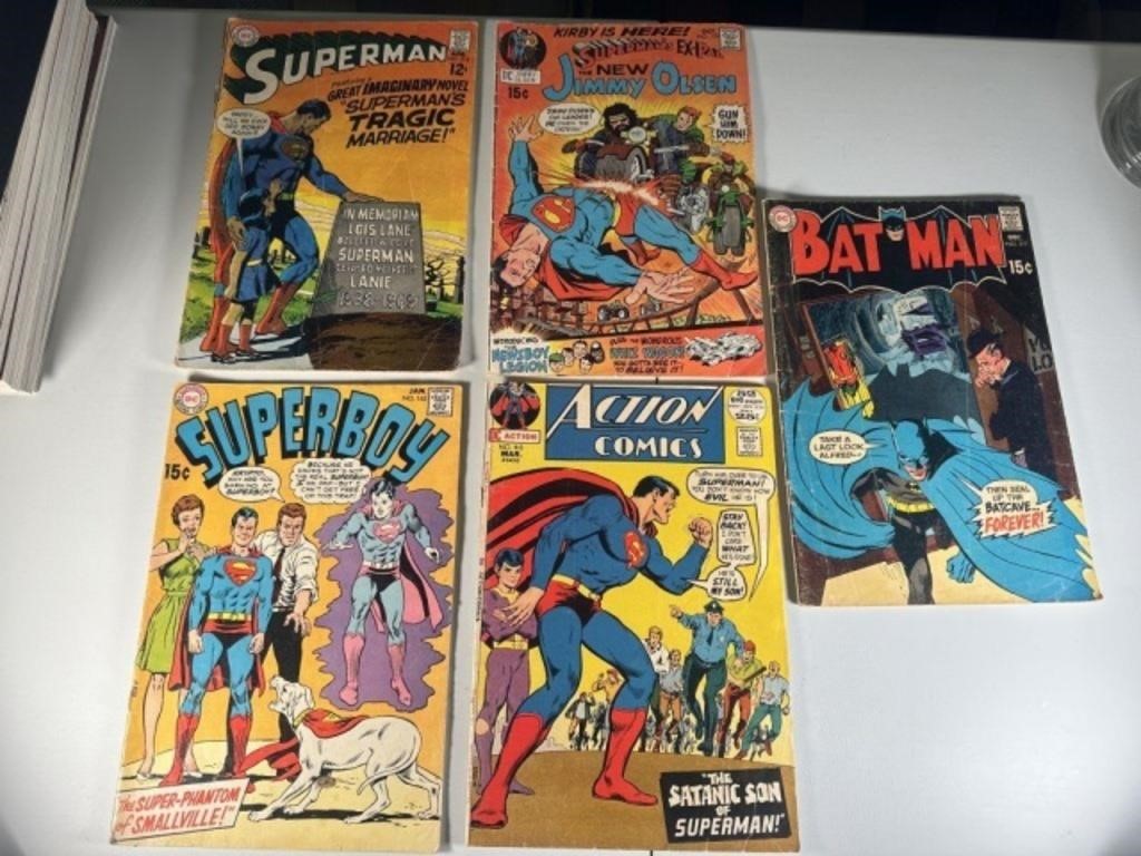 5 Vintage DC Comic Books