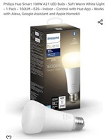 MSRP $22 Philips Hue Smart Bulb