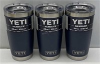 Lot of 3 Yeti 20oz Ramblers - NEW