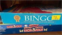 Vintage Monopoly game, Bingo, cards Etc