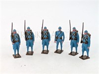 (6 PC) LEAD SOLDIERS, BLUE UNIFORM
