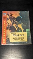 1964 Green Bay Packers vs Colts Football Program