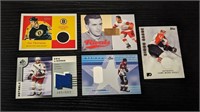 5 Various Star Jersey Hockey Cards