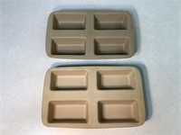 2 Pampered Chef Stoneware Loaf Pans, 9.5 X 15in