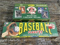 2 unopened 1991 of baseball card boxes - Score