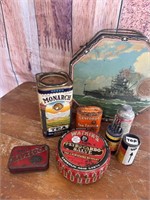 Large Lot of Vintage Advertising Tins