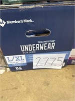 MM mens underwear L/Xl 84 ct