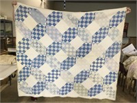 Vintage Hand stitched X's & O's quilt
