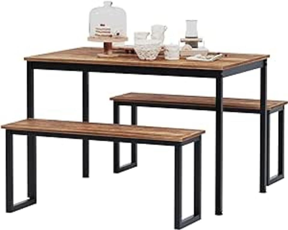 DlandHome 3-Piece Dining Table Set for 4 People,So
