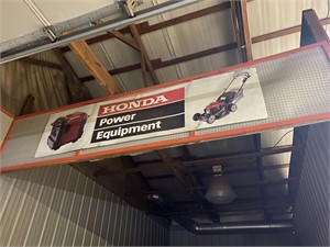 Honda Power Equipment Sign w/ Mower & Generator