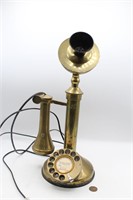 Vtg. GEC English Brass Candlestick Telephone