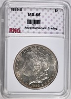 1889-S MORGAN DOLLAR RNG GEM BU