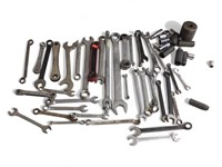 Variety Of Wrenches And Sockets