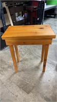 Solid Pine Small Wood Table 24" Long X 27" High