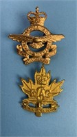 VTG RCAF & RCAC cap badges
