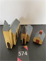 4", 3" & 2" Wood Church Buildings