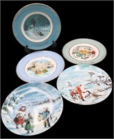 5pc Wedgwood & Knowles Collectible Plates